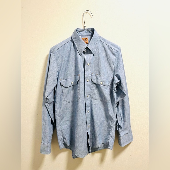 Vintage Wrangler Big Ben Chambray Shirt - Picture 1 of 3